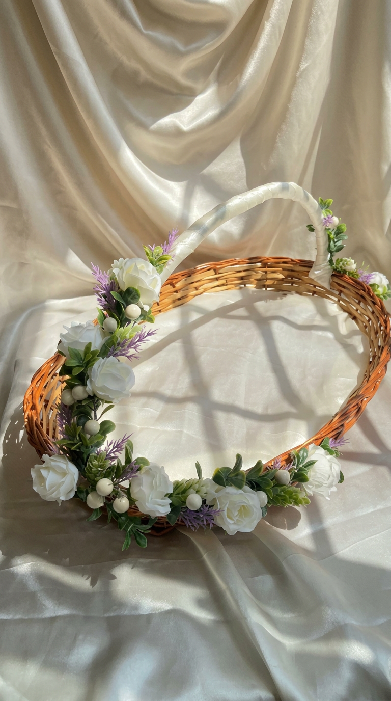 Bamboo Basket Tray, ceremony wedding essential by Allies Atelier