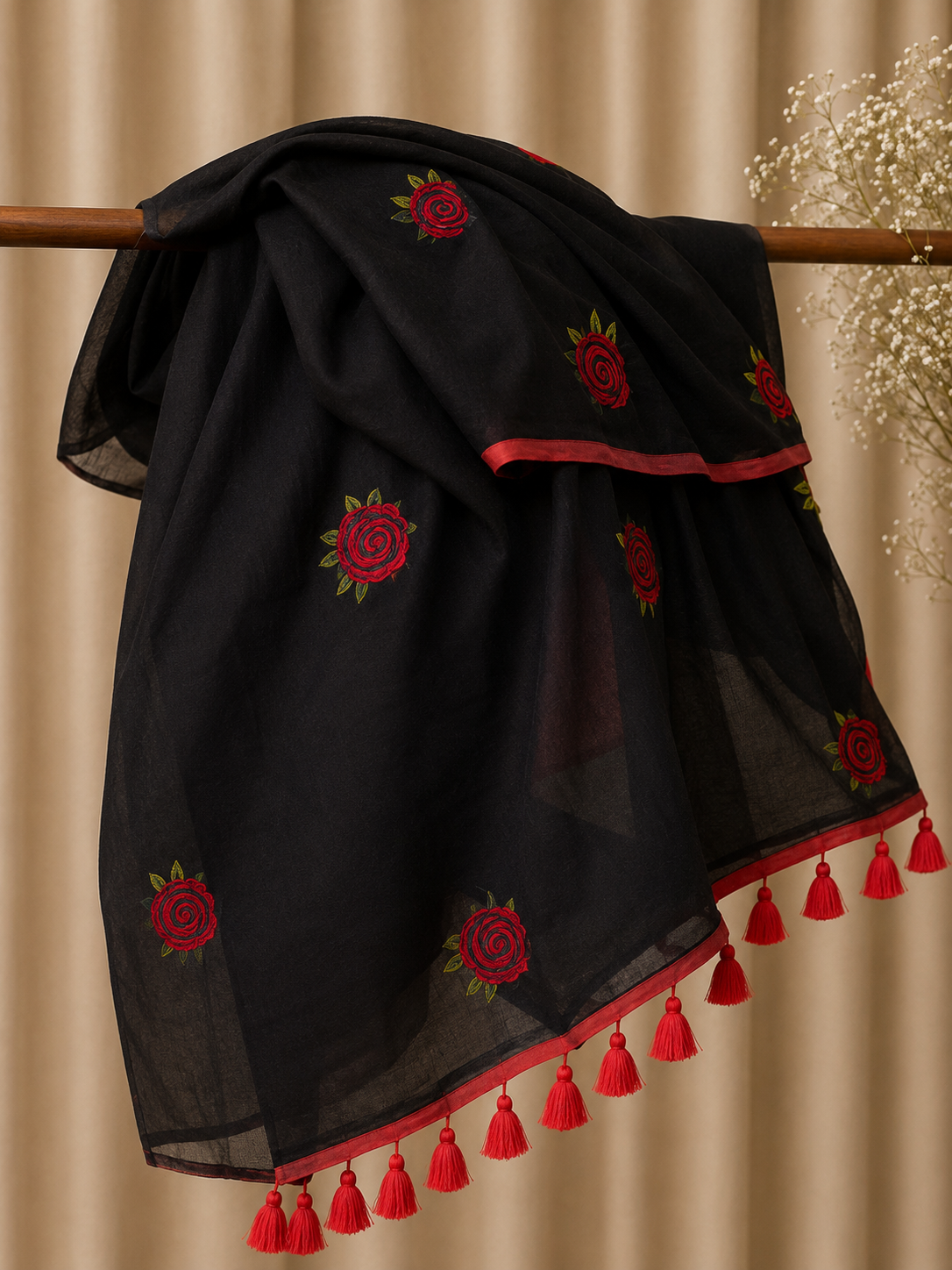 Mul cotton Rosé saree, Mul Cotton saree by Allies Atelier