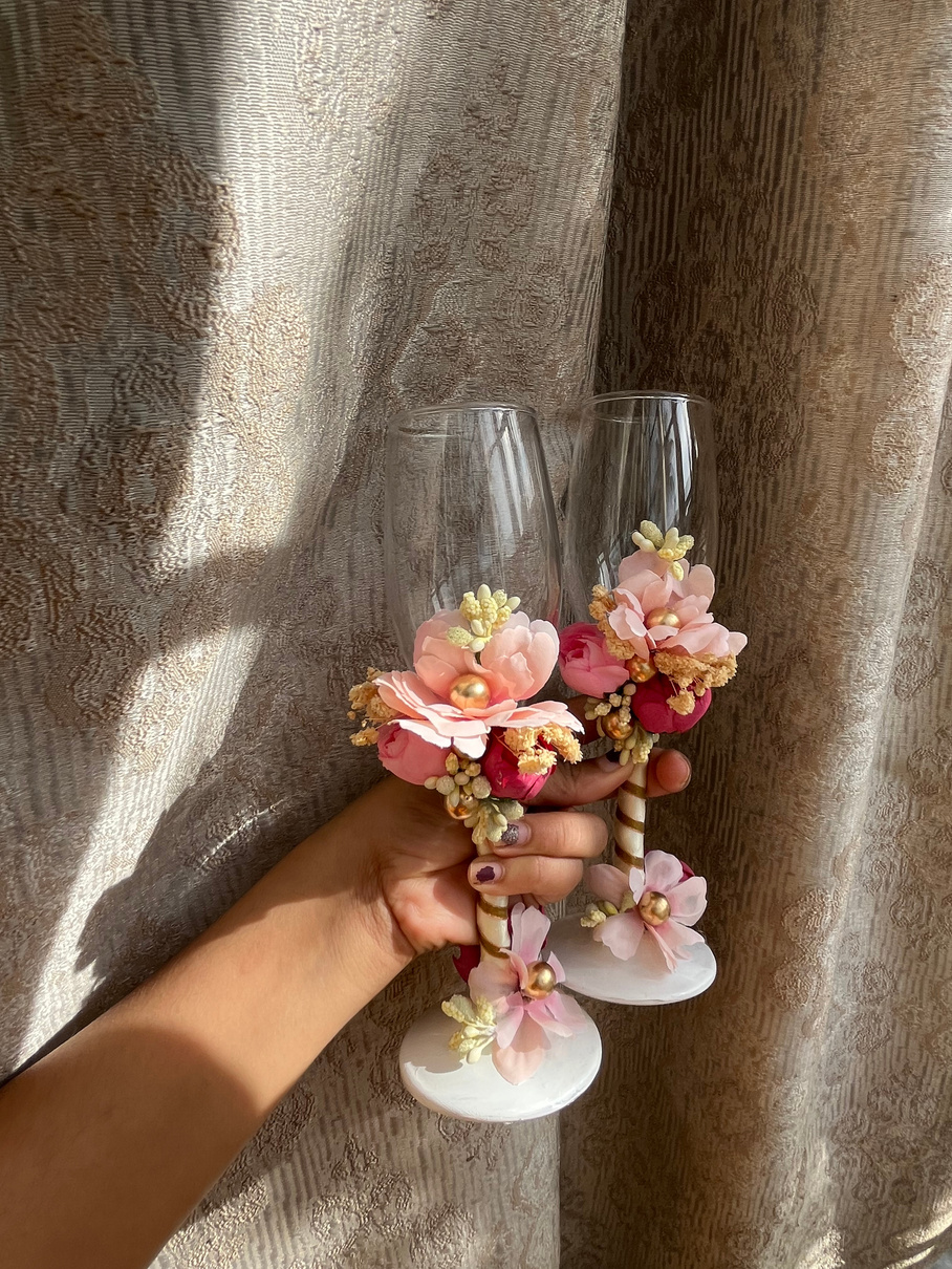 Champagne Glasses, Pair, wedding essential by Allies Atelier