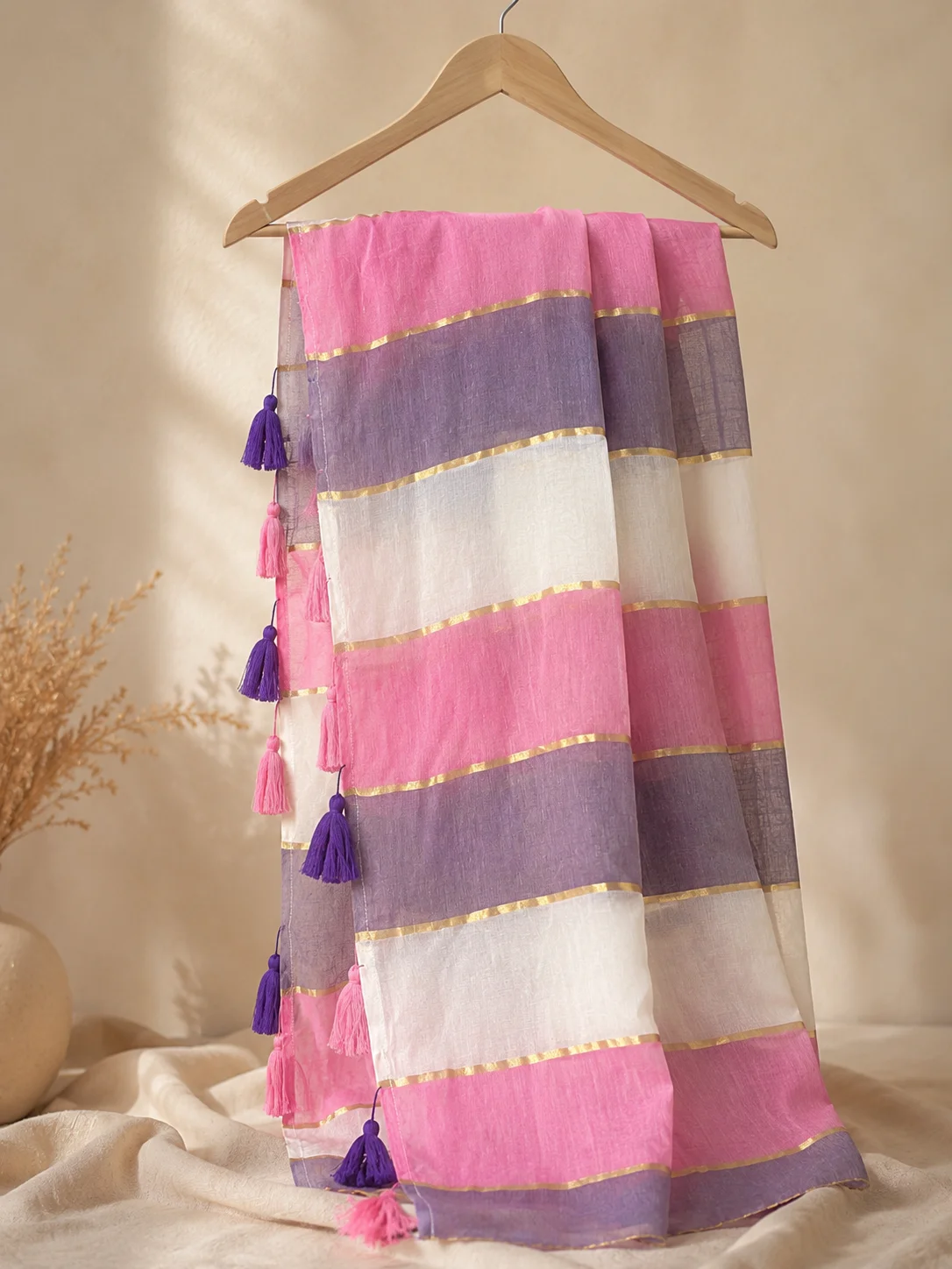 Cotton Candy Mul cotton saree, Mul cotton saree by Allies Atelier
