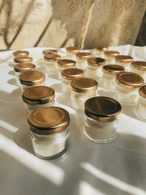 Wedding Favour Candle Jars, Set of 10, wedding essential by Allies Atelier