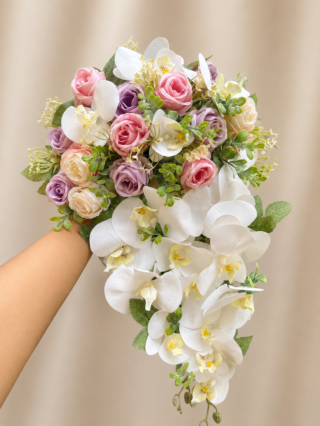 Orchid -Rose Cascade -Medium, bouquet by Allies Atelier