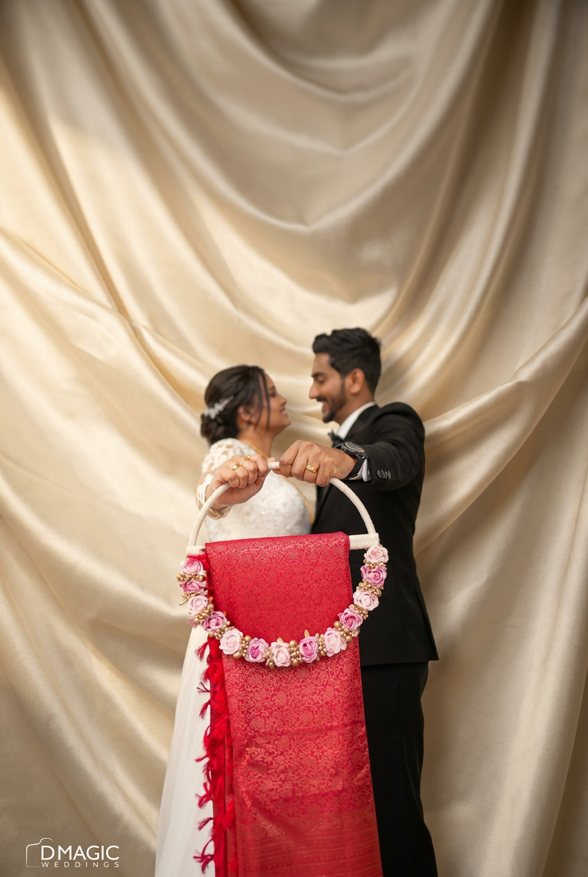 Saree Hanger with Floral Hoop, wedding essential by Allies Atelier