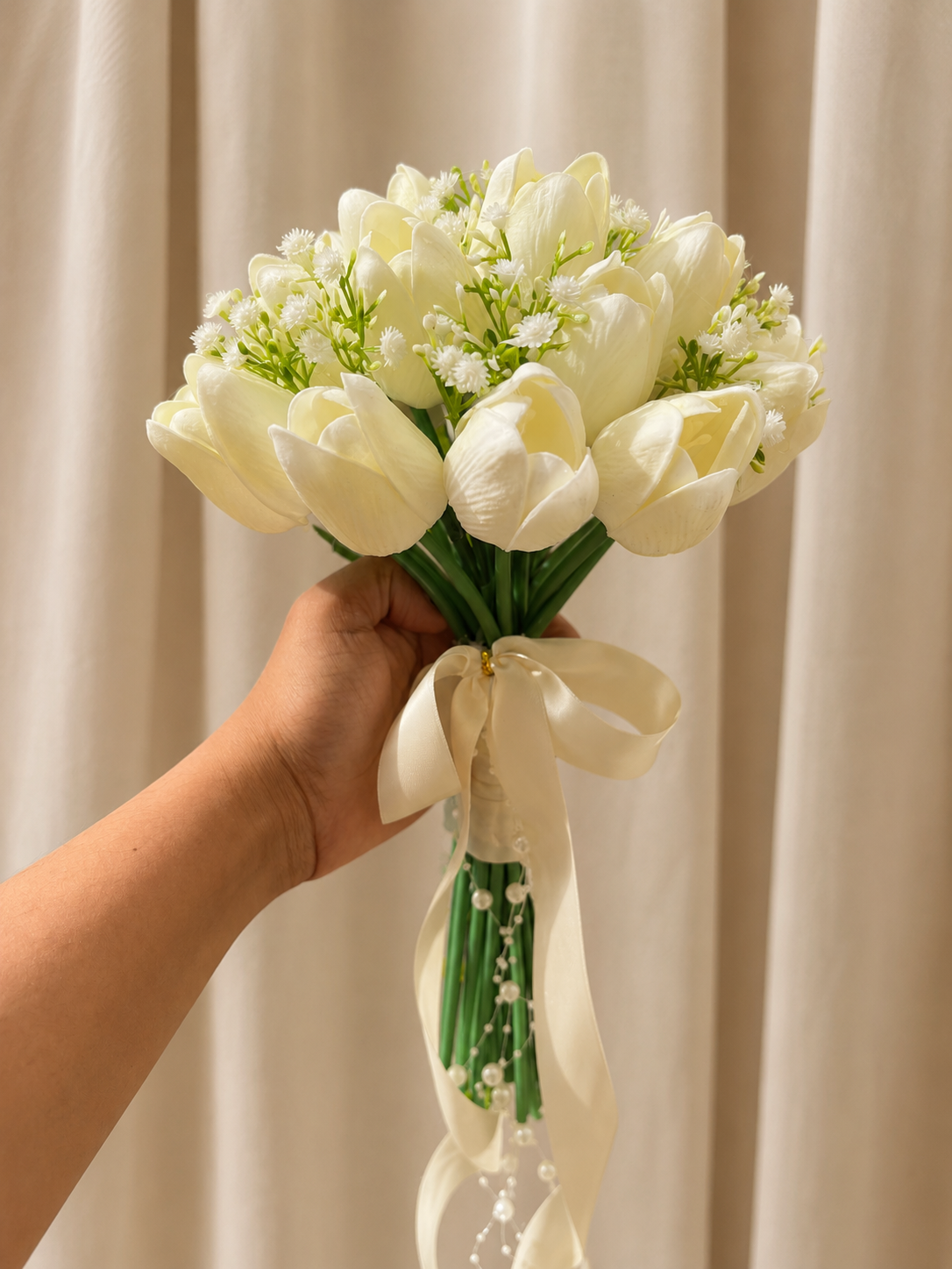 Tulip Posy Bouquet , everlasting bridal bouquet by Allies Atelier